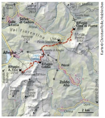 Dolomiten Höhenweg Nr. 1 Etappe 4