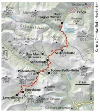 Dolomiten Höhenweg Nr. 1 Etappe 7