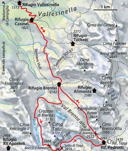 Klettersteig Cima Tosa Brentagruppe