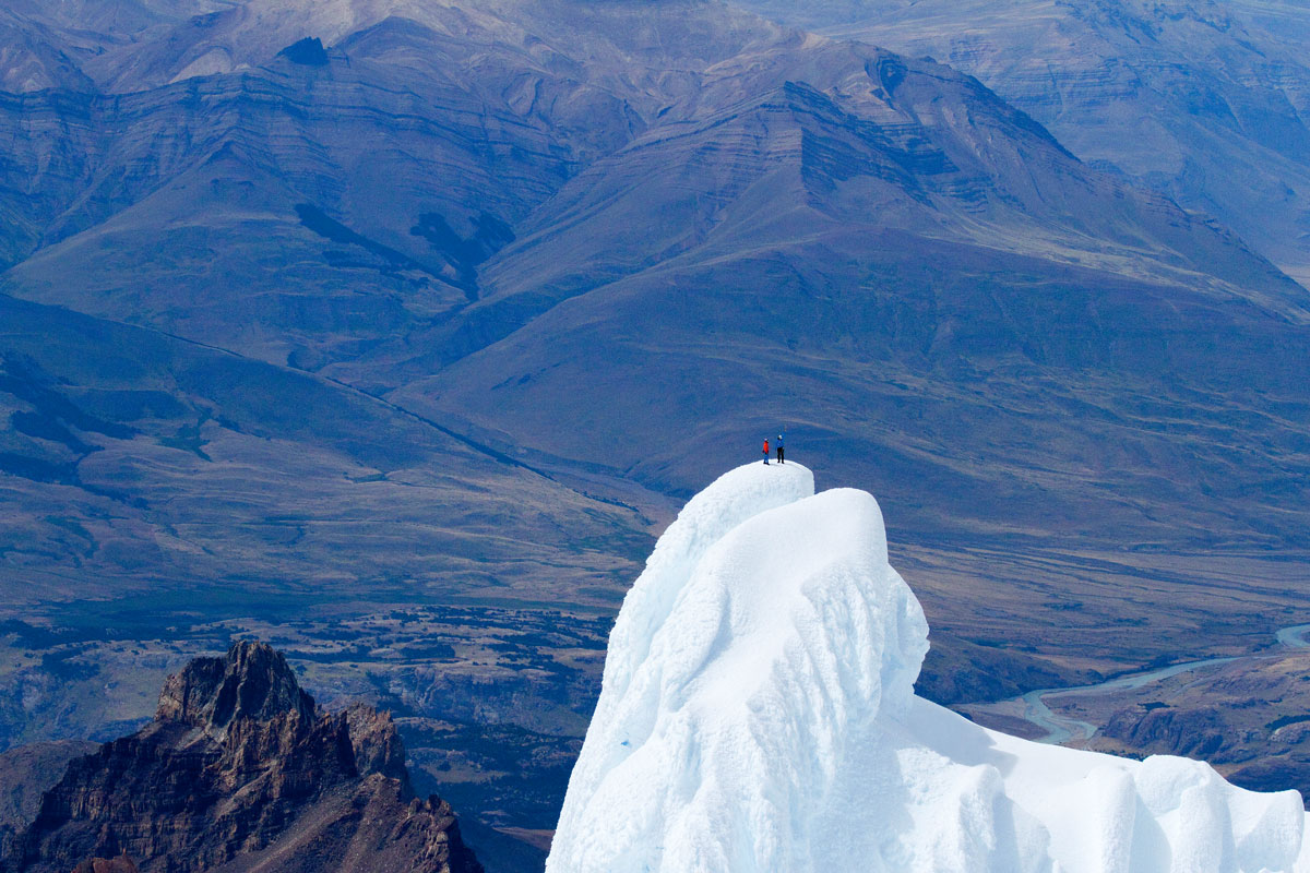 David Lama am Gipfel des Cerro Torre
