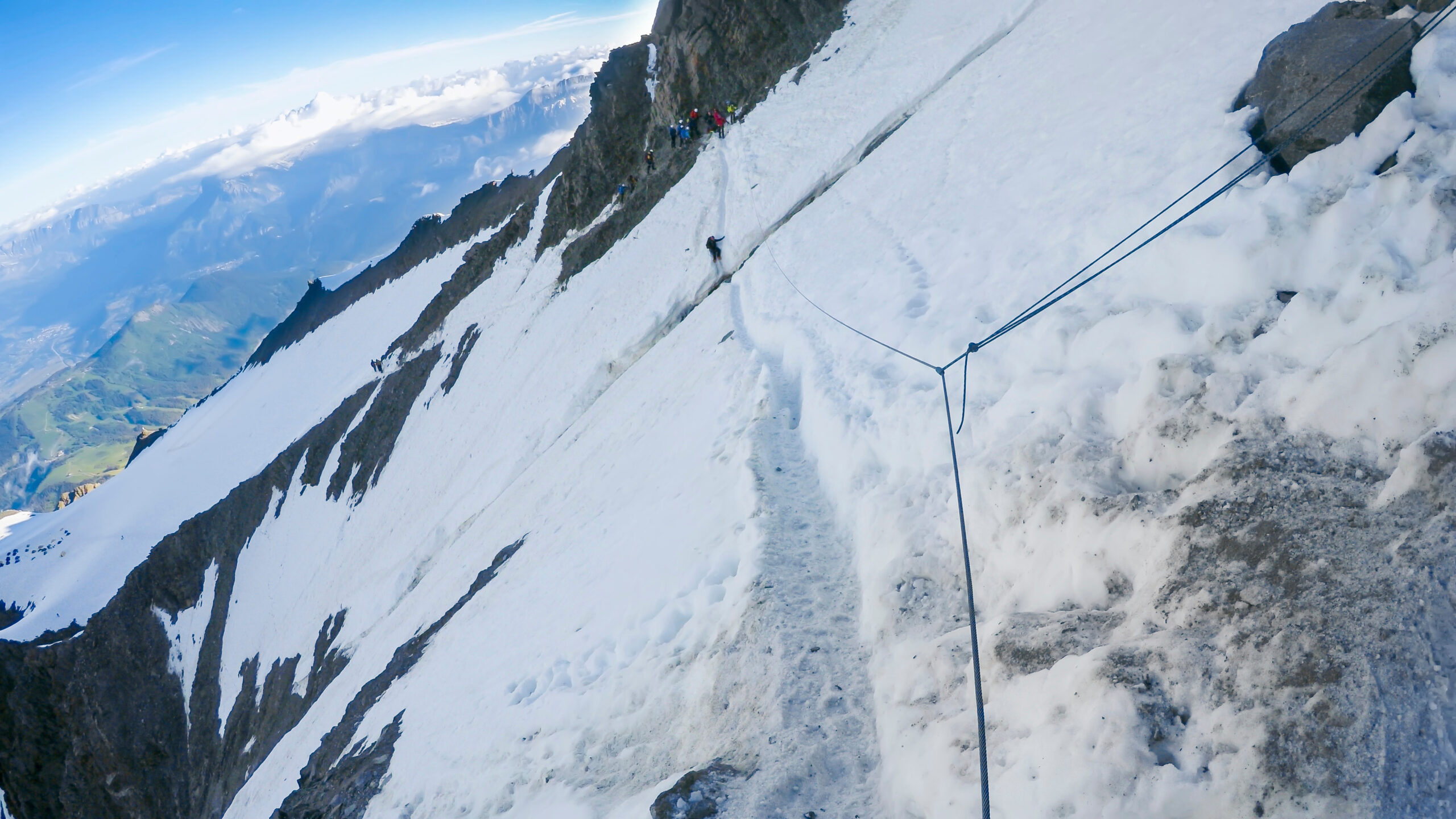 Im Couloir du Goûter kommt es häufig zu starken Steinschlägen und Unfällen.