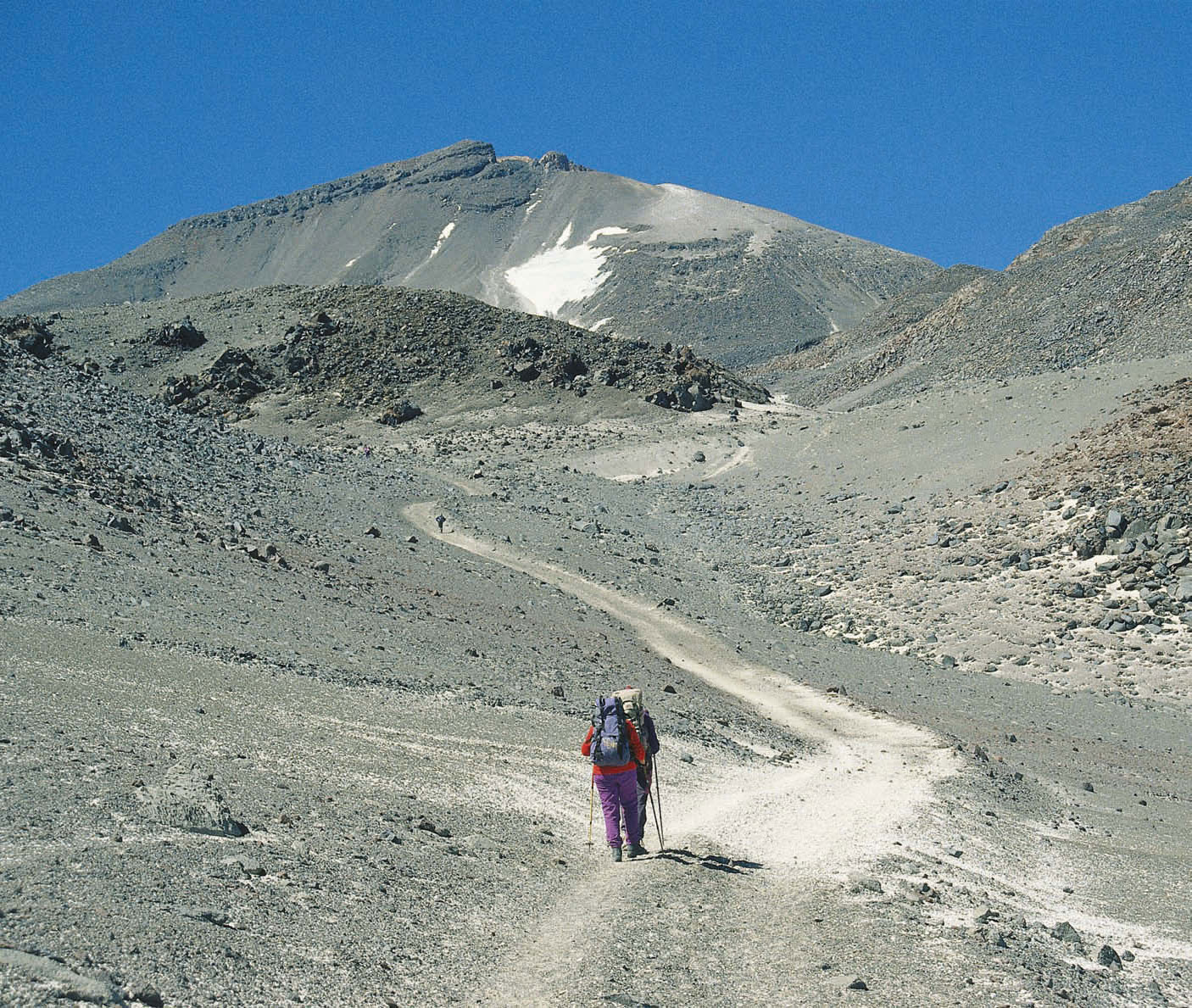 Beim Aufstieg zum Hochlager Refugio Tejos y Murray (ca. 5750 m) am Ojos del Salado