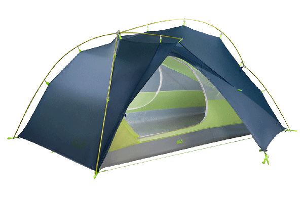 Im BERGSTEIGER Test 09/2015: JACK WOFLSKIN Exolight II Zelt