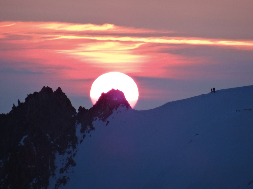 Sonnenuntergang am Mont Blanc