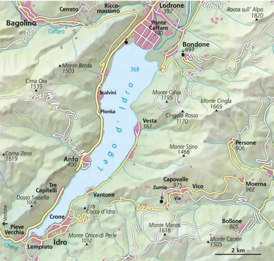 Familienwanderungen am Idrosee Karte
