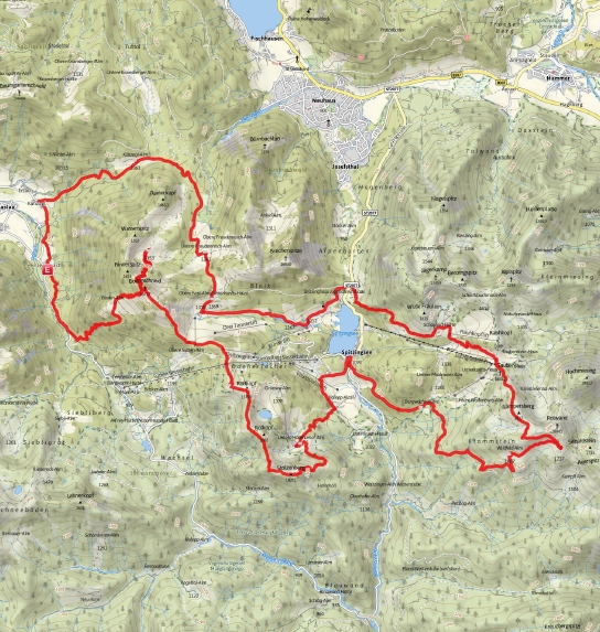 Hüttenwanderung Tegernsee Karte