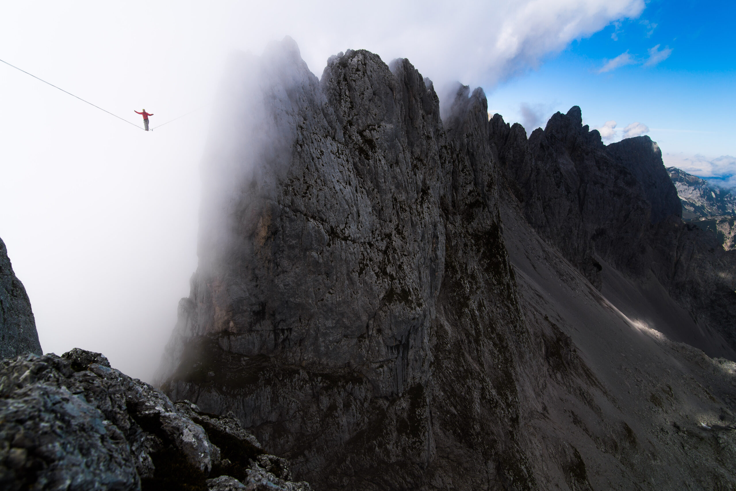 Die Highline "Tor der Welten" im Wilden Kaiser