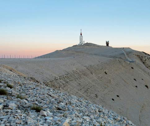 Der Gipfel des Mont Ventoux in der Provence