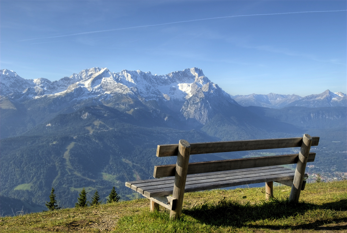 Blick zum Wettersteingebirge vom Wank