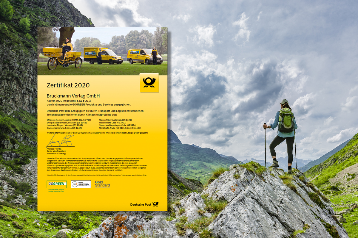 Der Bergsteiger (Bruckmann Verlag) hat das GoGreen Zertifikat von DHL erhalten.