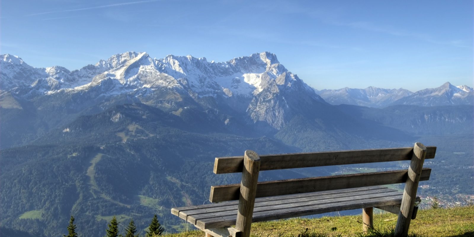 Blick zum Wettersteingebirge vom Wank