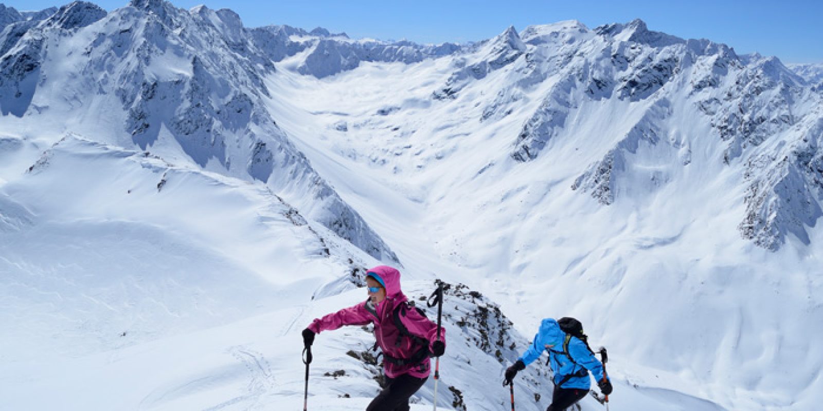 Traumhafter Ausblick beim Aufstieg zum Gleirscher Rosskogel