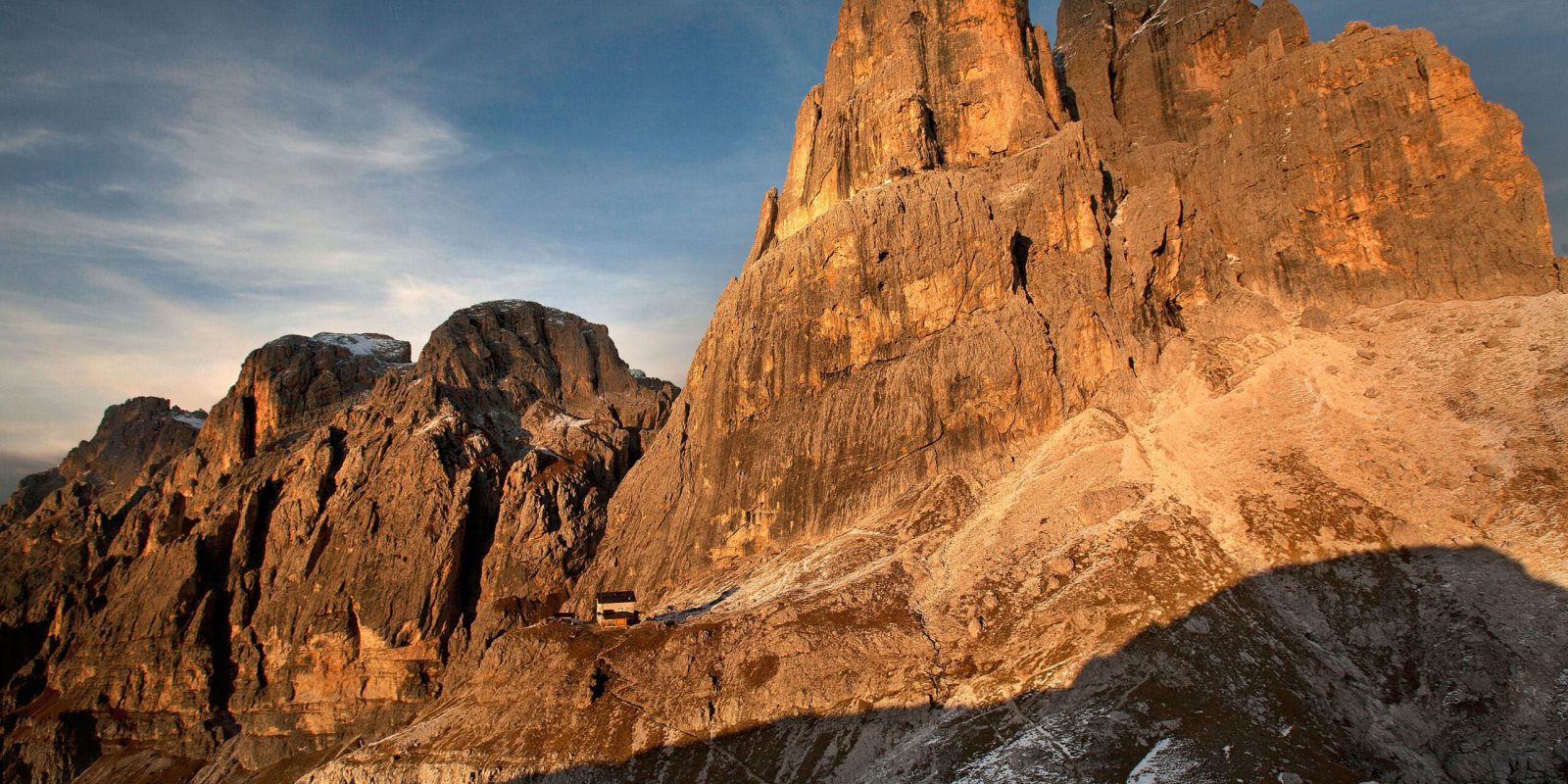 Die diesjährige Preisverleihung der Piolets d’Or findet in San Martino di Castrozza statt. Im Bild: die mächtige Palagruppe